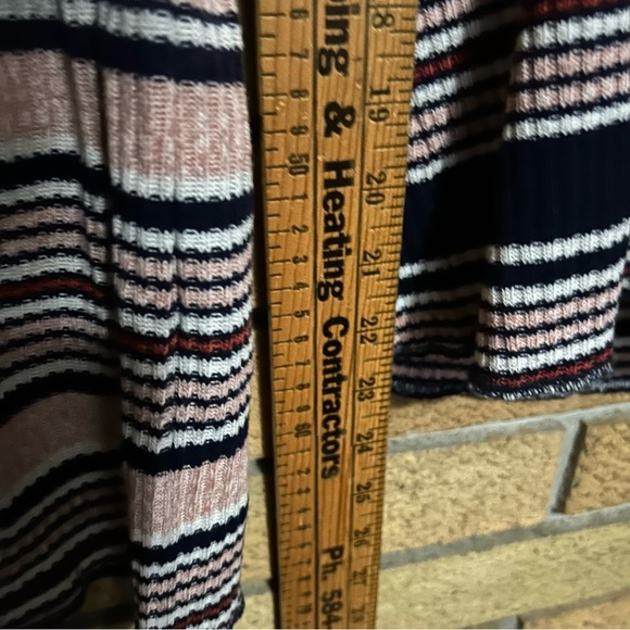 NWT Splendid Striped Flare Bell Sleeve Ribbed Knit Sweater Top Size Medium - Picture 6 of 8